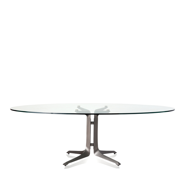 mesa de jantar legg oval vidro