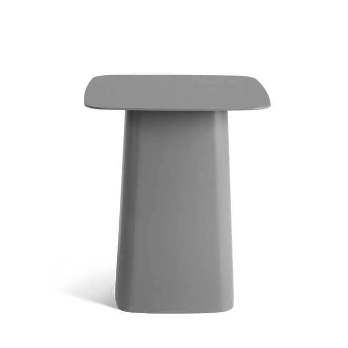 mesa lateral metal side table cinza pequena