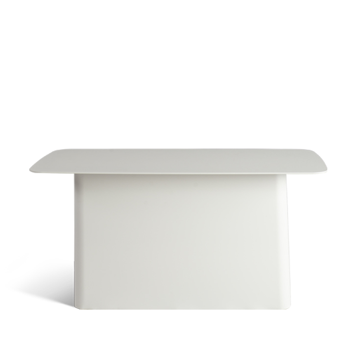 mesa lateral metal side table branca grande