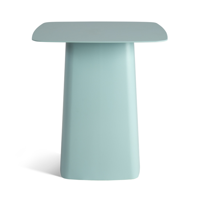 mesa lateral metal side table azul média