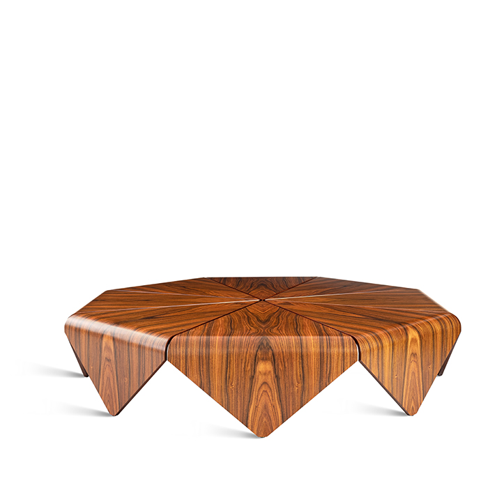 mesa de centro pétalas